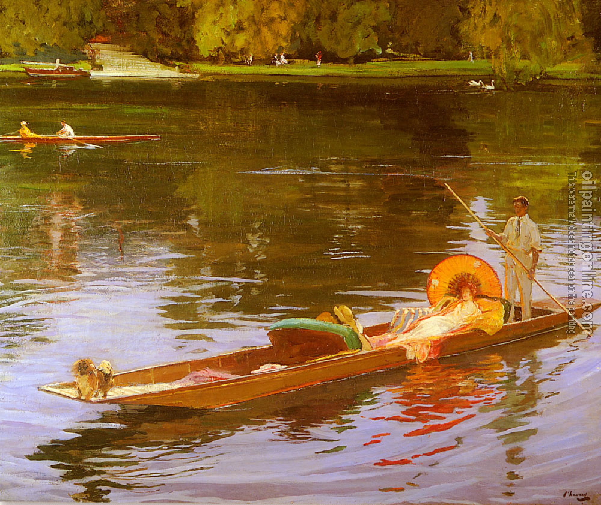 Sir John Lavery - Boating On The Thames
